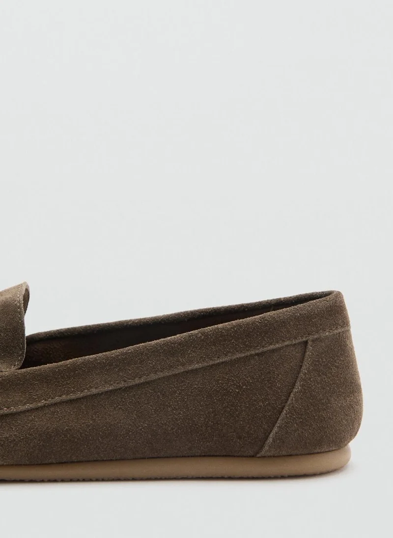 MANGO  Gathered suede moccasins for Women | Best Price UAE